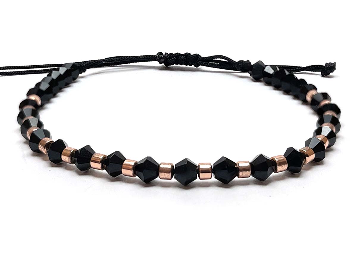 Natural Black Onyx And Clear Quartz Gemstone Crystal Bracelet 8MM Beads  Handmade | eBay