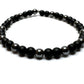 Onyx Beads & Hematite Strong Elastic Handmade Bracelet