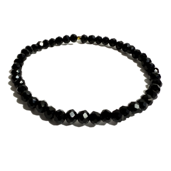 Picture of Crystal Bracelet Handmade (Black) 4mm