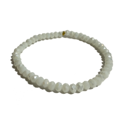 Picture of Crystal Bracelet Handmade (Crystal Milk White) 4mm